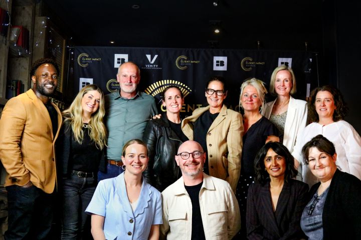 Client Impact Awards judges at HB’s winners celebration, marking the people and relationships behind real client impact.